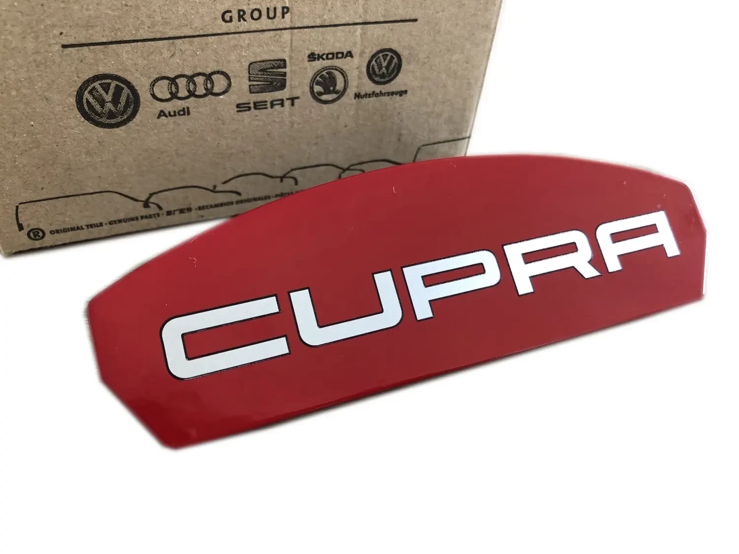 Seat Cupra Leon VW Bremssattelblende Rot Original Reparatursatz Blende Logo  Vorn