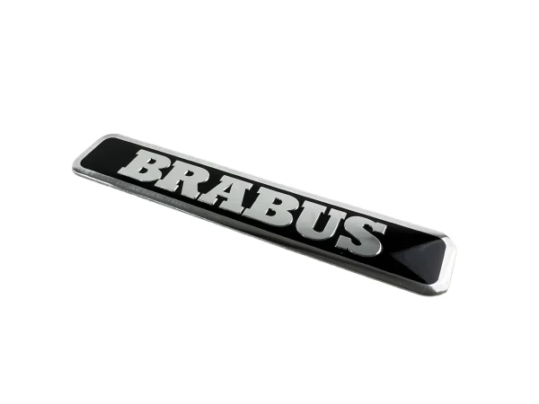 Brabus Emblem Logo Sticker Metall-Tec schwarz Chrom