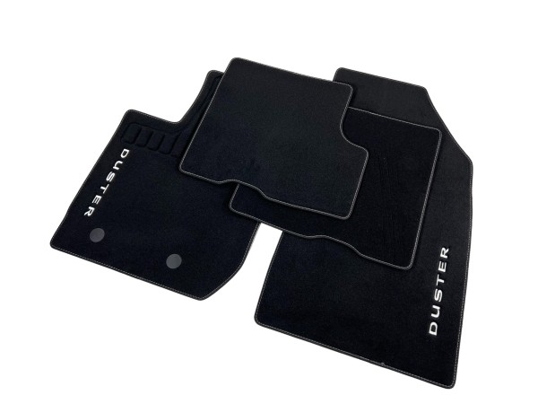 Dacia Duster 2 floor mats velour black with logo 4 pieces