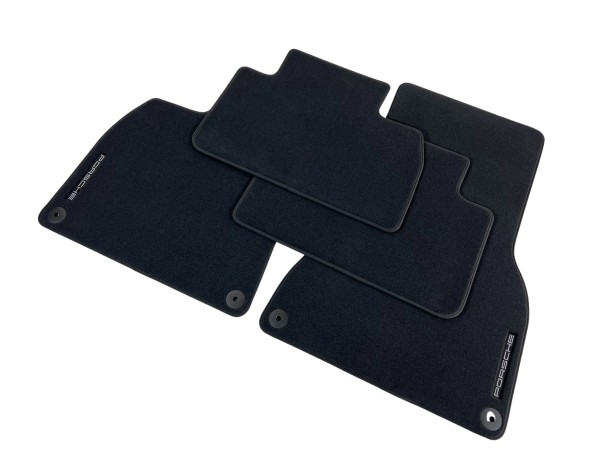 Porsche Macan Electric floor mats velour black with logo