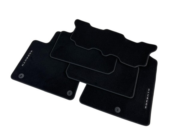 Kia Sorento 7-seater floor mats black with logo MQ4 from 2020