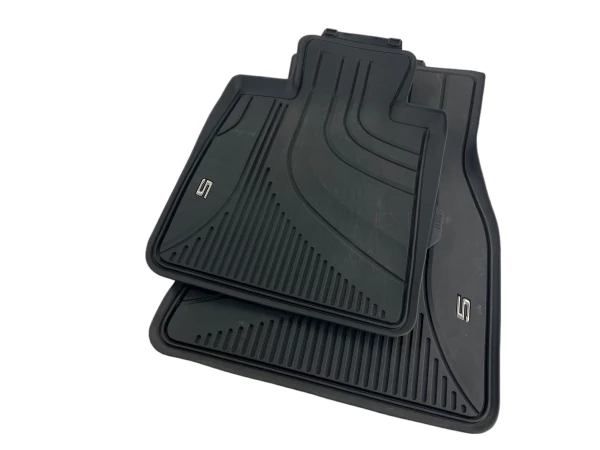 BMW 5 Series rubber floor mats black front G30 G31 from year 2017