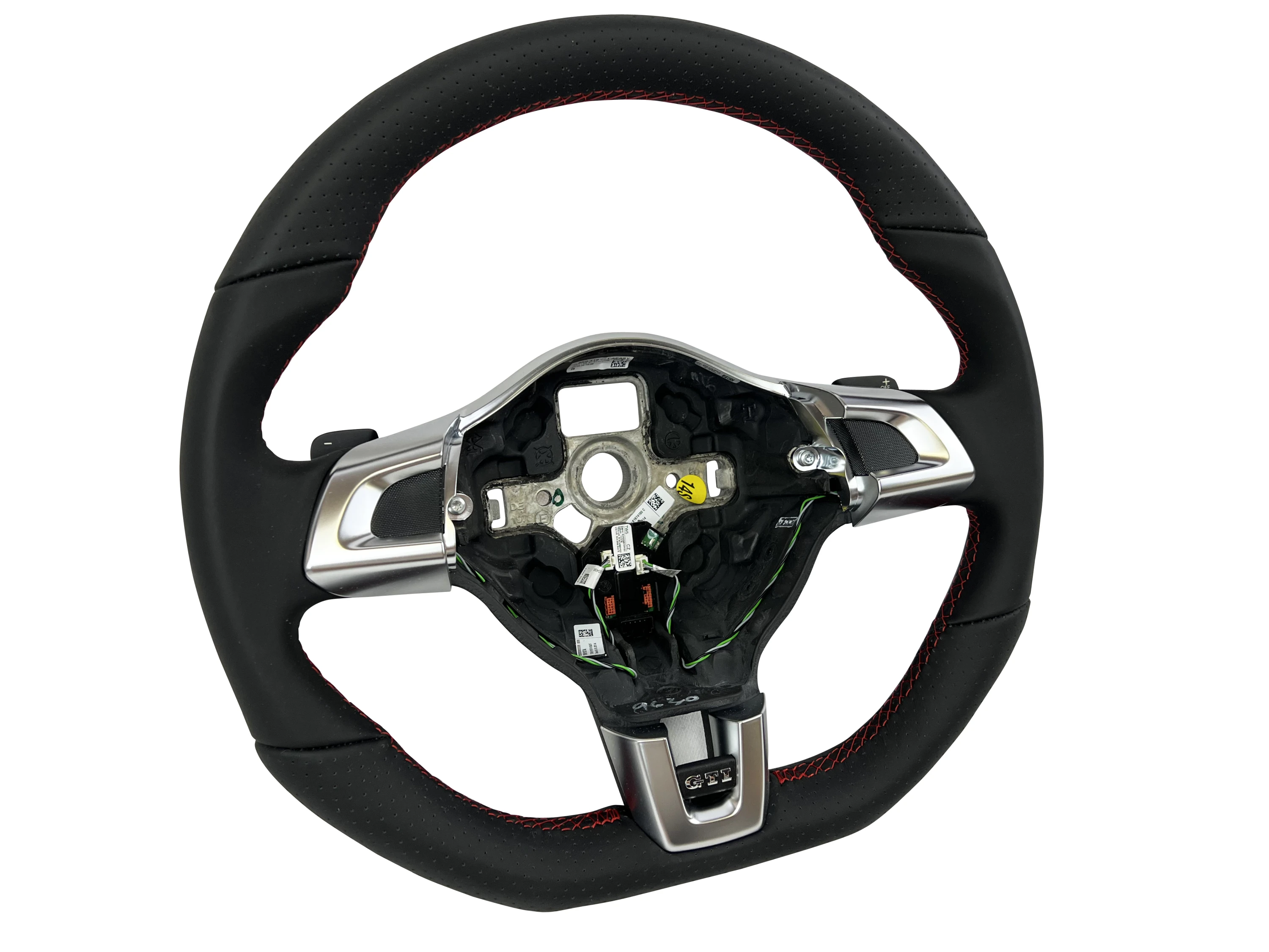 Sport steering wheel GTI DSG VW Golf 6 VI R32 Polo 6R Steering wheel  leather black red New!