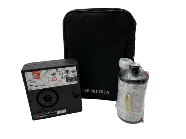 VW TMS Kit de crevaison Tyrefit Outil d'urgence Compresseur Lait d'étanchéité avec sac 450ml