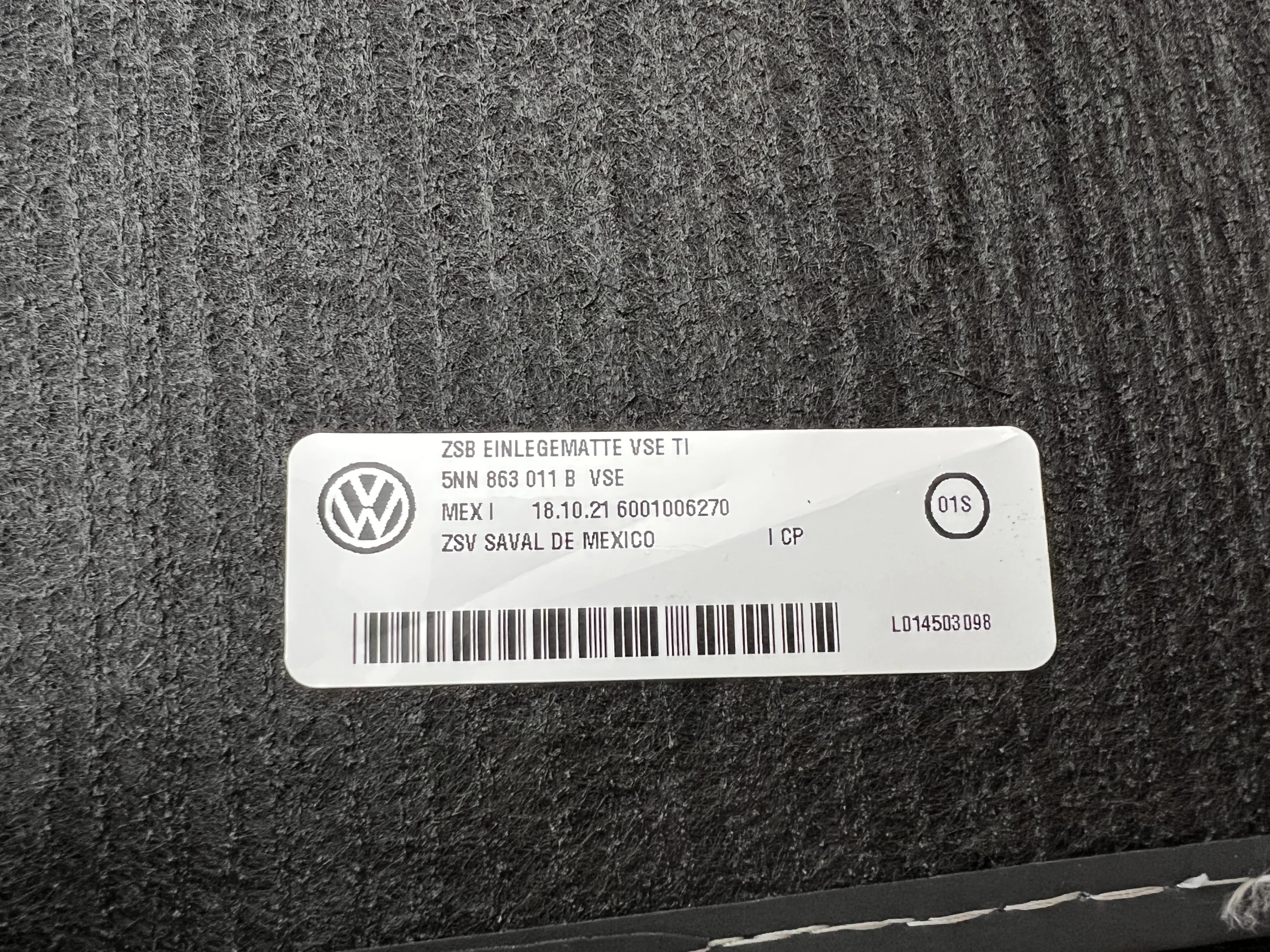 Fußmatten VW Tiguan 2 Allspace XL schwarze Velours Neu Original