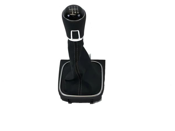 Pomo del cambio VW Golf 5-6 6 velocidades cuero negro-cachemira