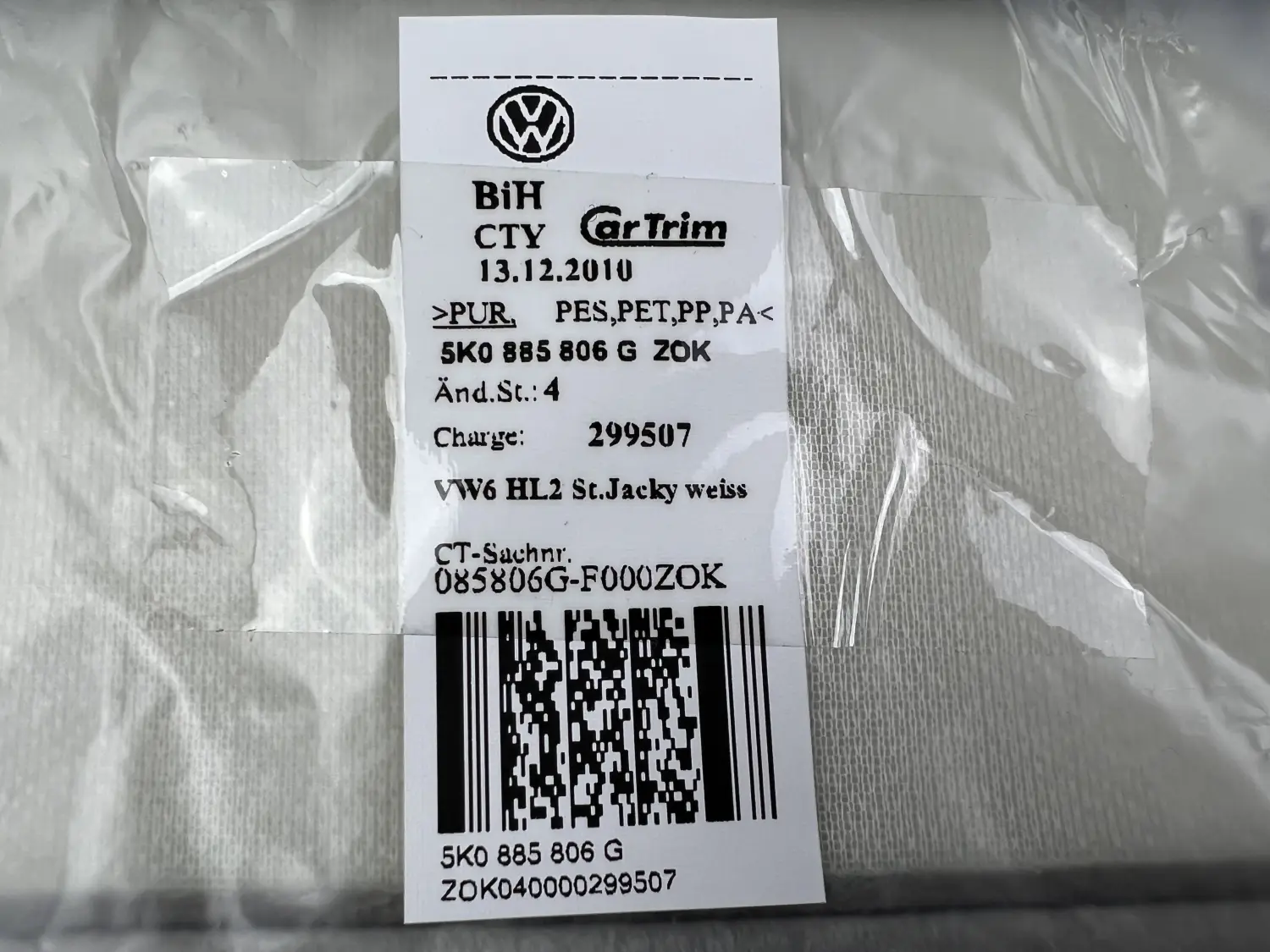 Lehnenbezug VW Golf 6 GTD Rücksitzbank Sitz schwarz Neu!