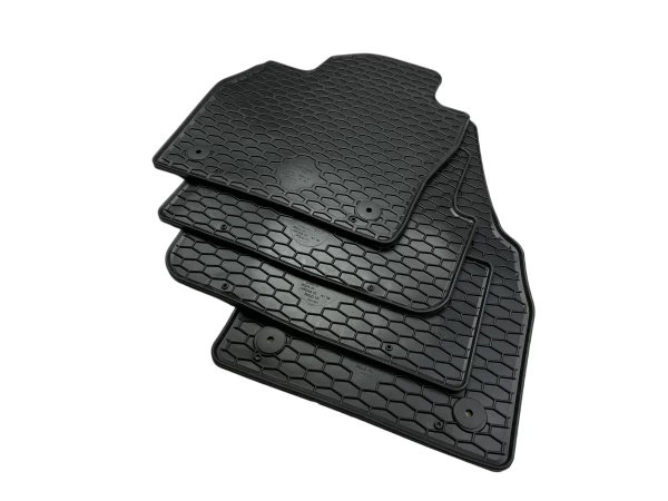 VW Polo 6 VI rubber floor mats front rear black