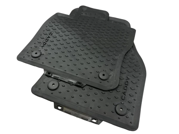 VW Caddy 5 rubber floor mats front with logo