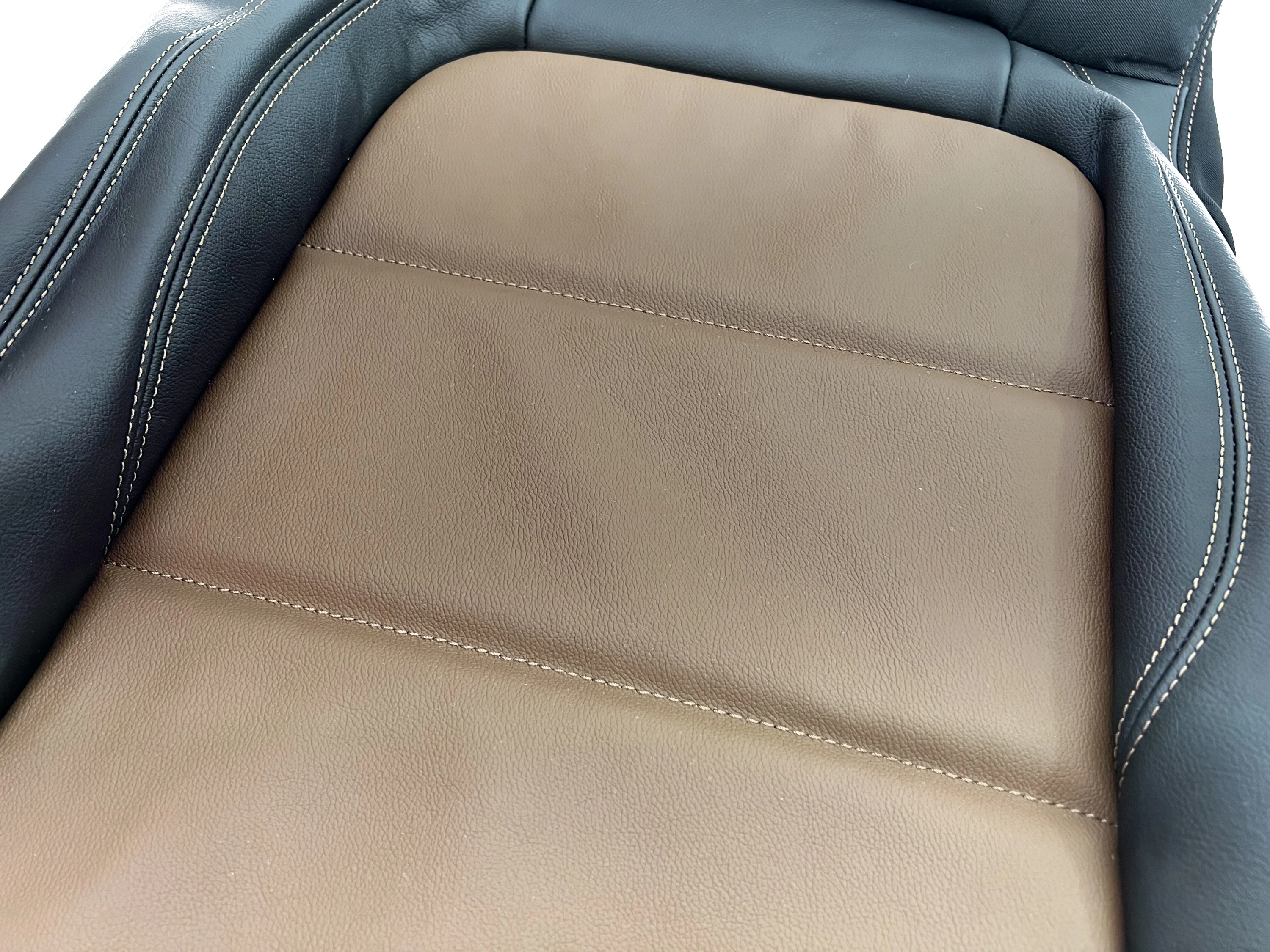 VW Sharan 7N funda asiento pasajero derecho cuero negro marron