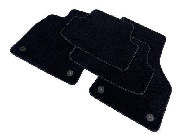 Alfombrillas VW Golf 7 GTE terciopelo negro costuras azules Golf 8 GTE
