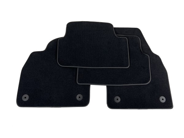 VW Polo 6 VI T-Cross floor mats velour black carpet