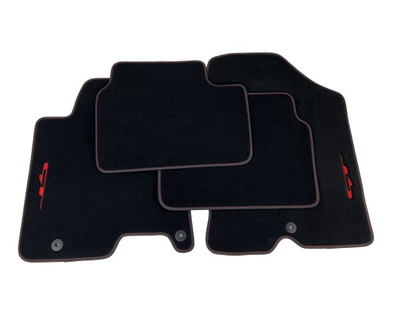 Kia Ceed JD GT Fußmatten Velours Schwarz rotes GT Logo