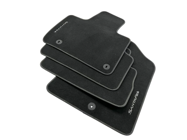 Floor mats black Hyundai Santa Fe TM with logo Bj.2018