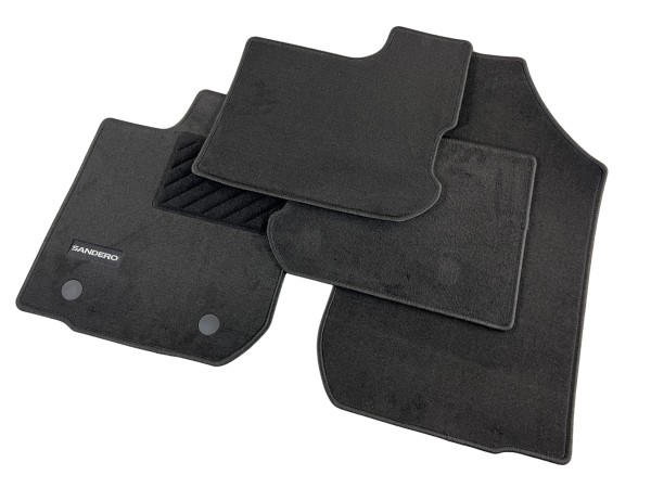 Dacia Sandero 3 Stepway tapis de sol en caoutchouc noir avec logo