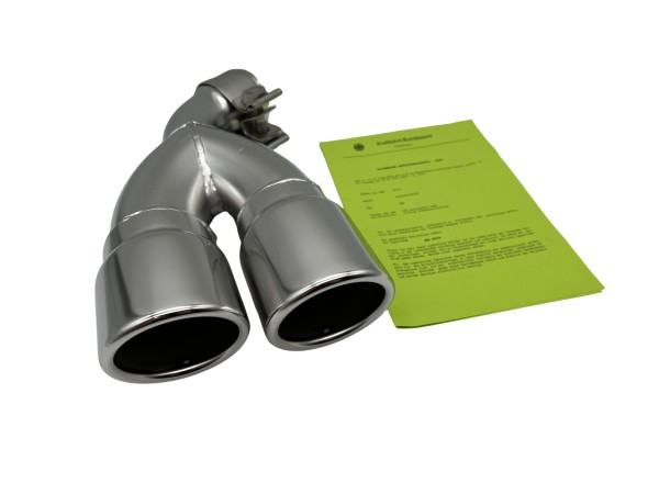 Embellecedor de escape VW tubo doble cromado Golf 7 VII tubo de escape de acero inoxidable
