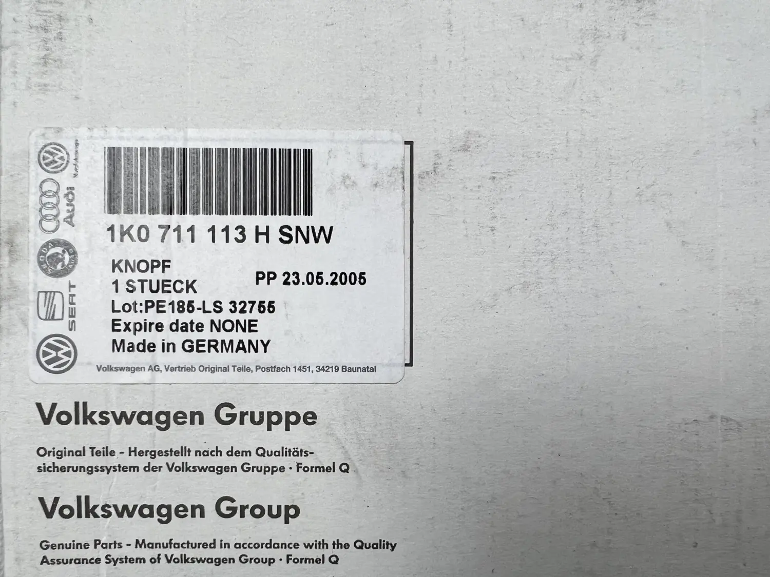 Schaltknauf 5-Gang VW Golf 5, Jetta 3 Leder schwarz Original Neu!
