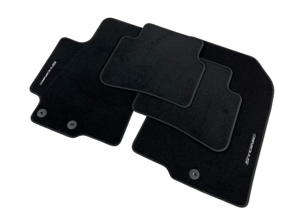 Kia Stonic floor mats black velor with logo from 2020