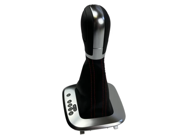 VW Polo 5 V 6R 6C DSG gear knob leather red stitching