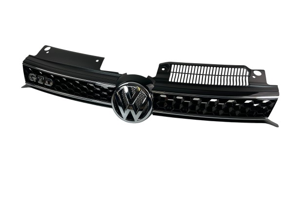 VW Golf 6 VI GTD Kühlergrill Grill Chrom schwarz mit VW Logo