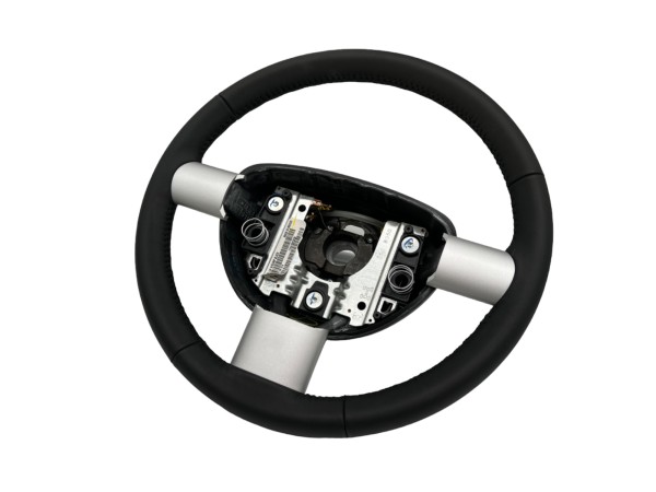 VW New Beetle leather steering wheel 3 spokes black aluminum B-goods