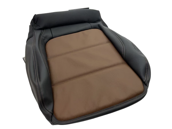 VW Sharan 7N seat cover passenger seat right leather black brown
