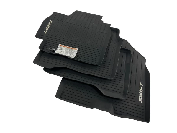 Suzuki Swift rubber floor mats black with logo