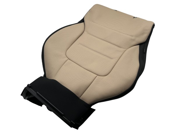 VW Touareg 7P backrest cover titanium black pepper beige seat left leather nappa perforated